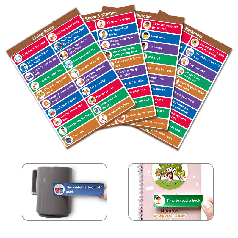 After School Routine Stickers TIMEX 400 Daily Routine Stickers for Kids - English Sentences for Early ...