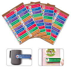 400 Pcs Daily Routine Stickers for Kids - English Sentences for Early Education and Learning