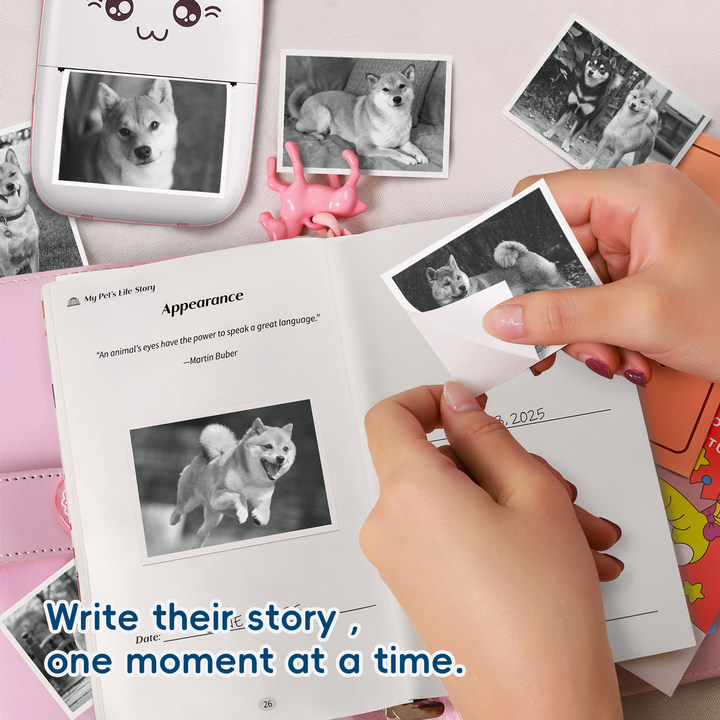 My Pet's Diary with Printer - A Unique Book to Chronicle Your and Your Pet's Life Together with Interactive Printing Feature
