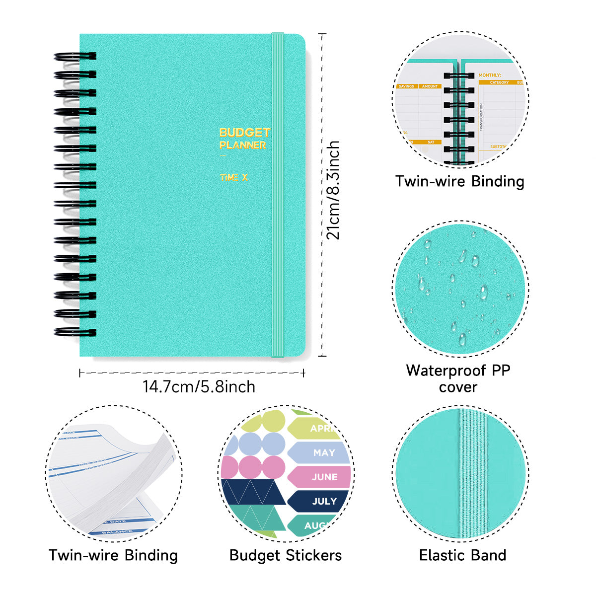 Budget Planner - Monthly Budget Book with Expense Tracker Notebook