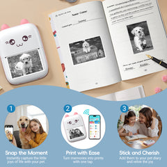 My Pet's Diary with Printer - A Unique Book to Chronicle Your and Your Pet's Life Together with Interactive Printing Feature