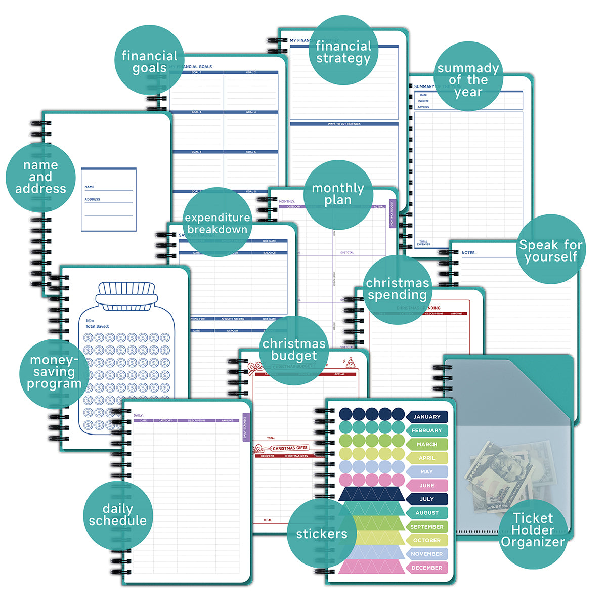 Budget Planner - Monthly Budget Book with Expense Tracker Notebook