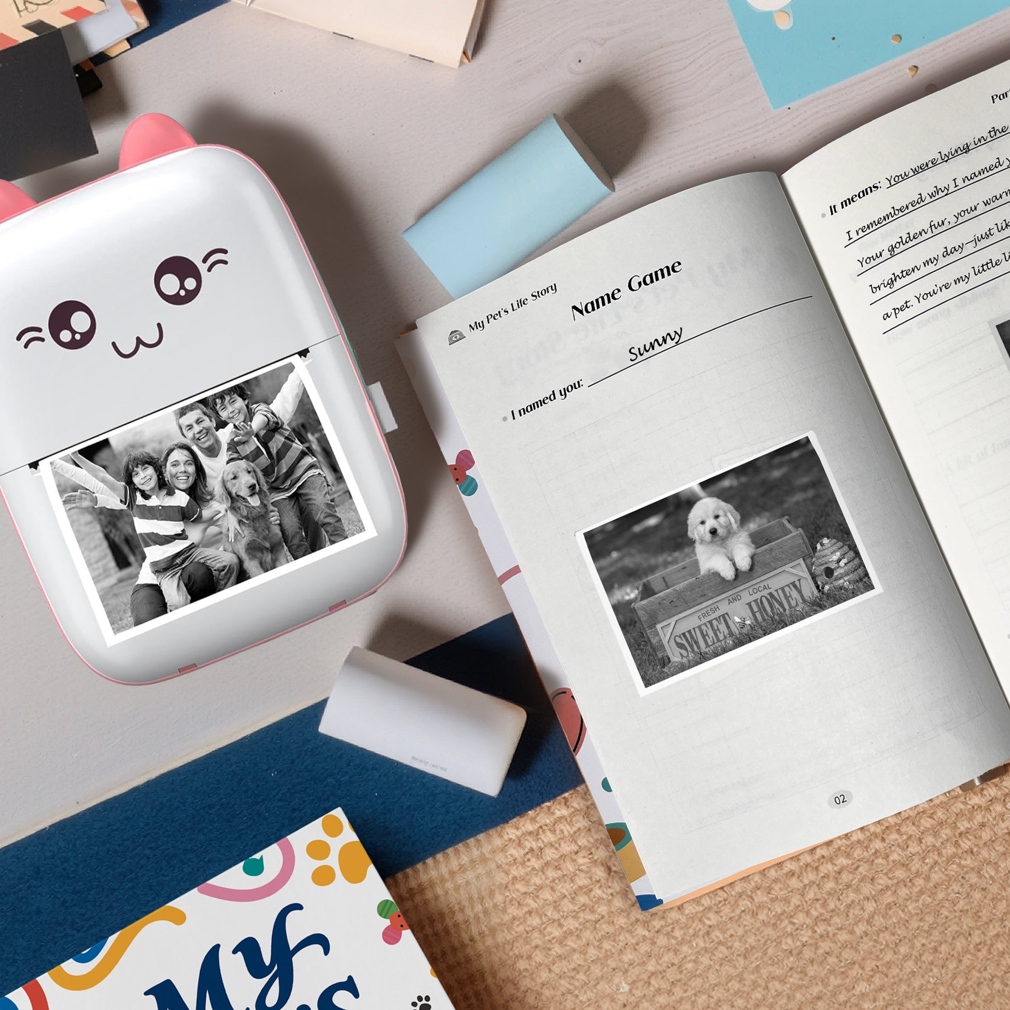 My Pet's Diary with Printer - A Unique Book to Chronicle Your and Your Pet's Life Together with Interactive Printing Feature