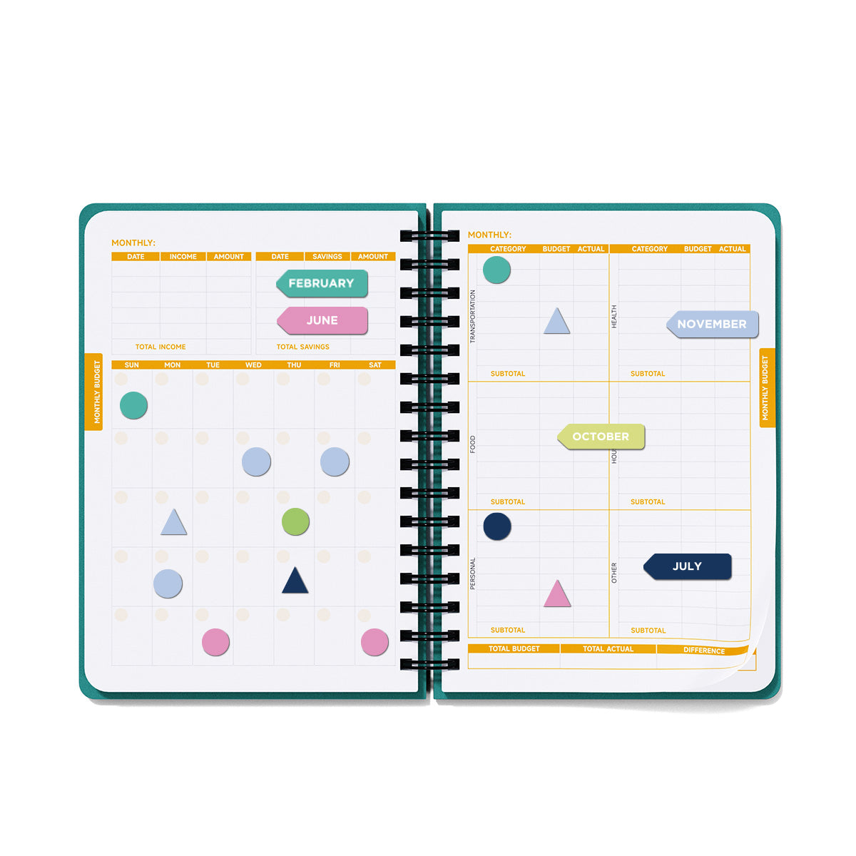 Budget Planner - Monthly Budget Book with Expense Tracker Notebook