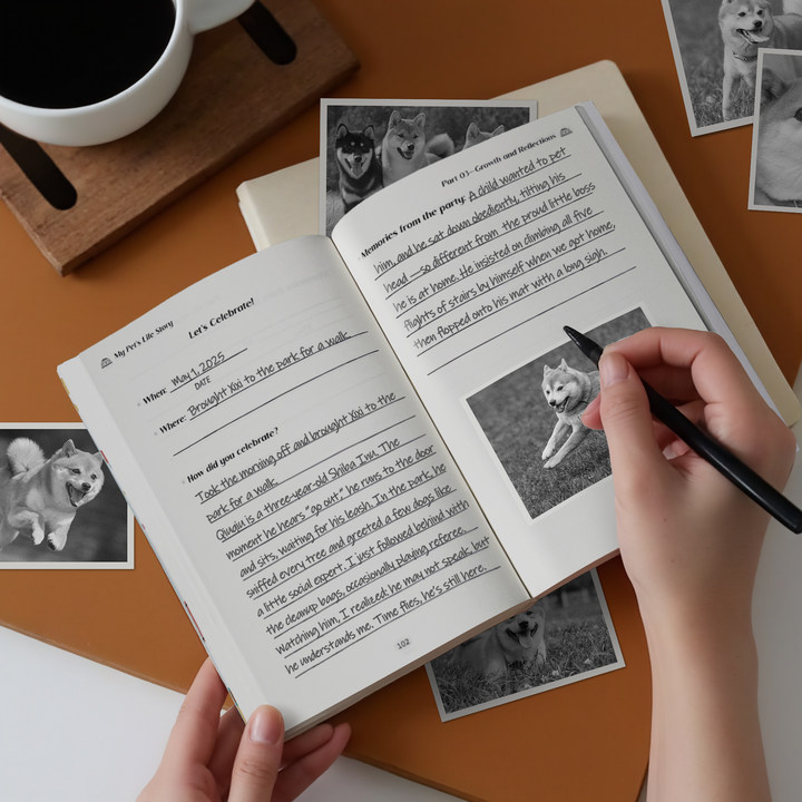 My Pet's Diary with Printer - A Unique Book to Chronicle Your and Your Pet's Life Together with Interactive Printing Feature